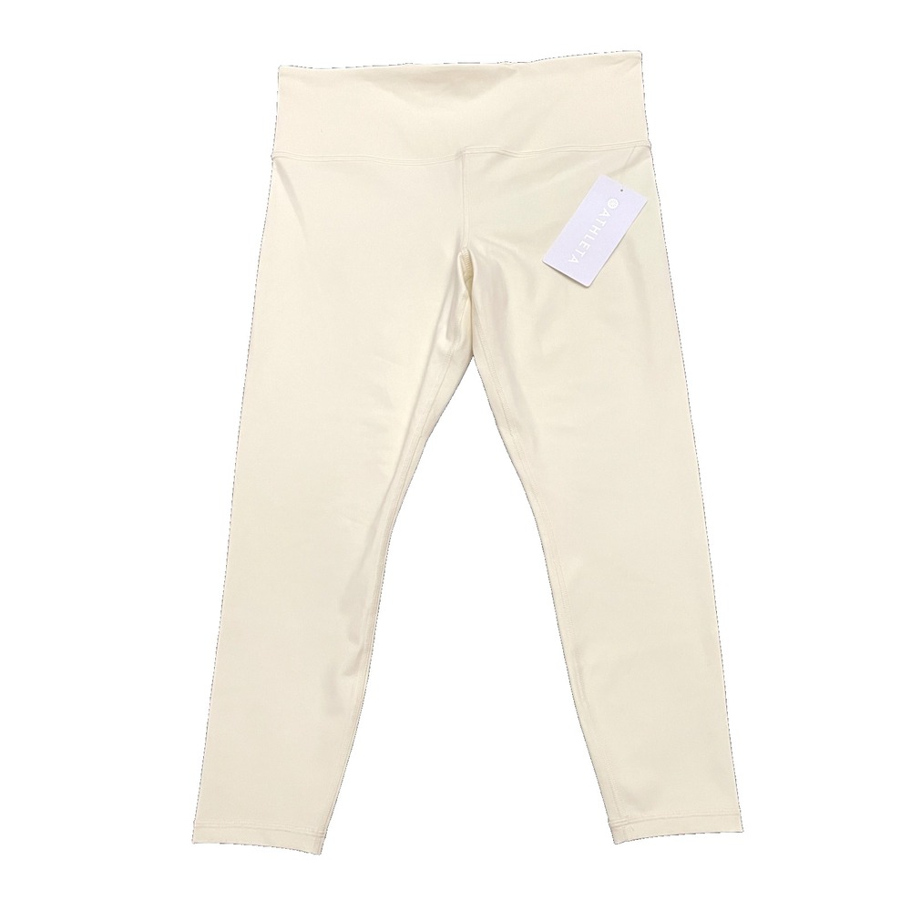 NEW Athleta Ultra High Rise Elation 7/8 Tight Leggang L Yellow Wicking UPF 50+